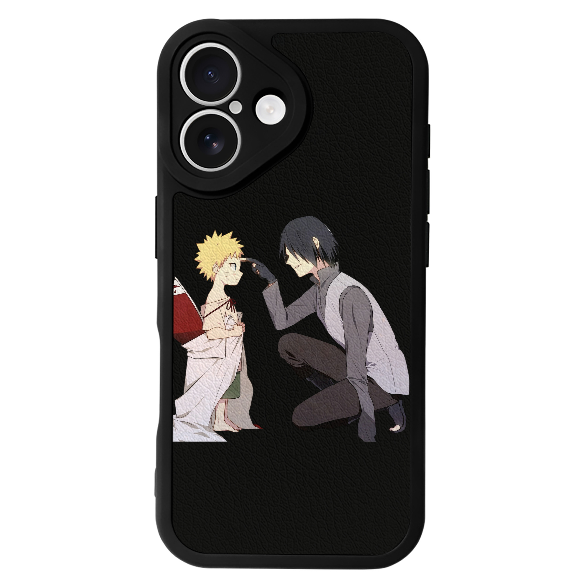 （画像用） NARUTO -ナルト- うちは サスケ Uchiha Sasuke 【iPhone 16シリーズ対応】シリコンスマホケース（レザー調） 材質：シリコン